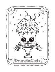 These free cute coloring books are an awesome way to know your children things. Coloring Page Valentine Ice Cream Sundae Unicorn Coloring Pages Monkey Coloring Pages Cute Coloring Pages