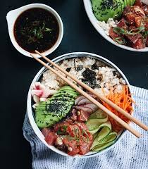 Ahi Tuna Poke Bowls Up On My Site Today Otherwise Know As The Best Bowl Of Food Ever Link Food Inspiration Food Recipes