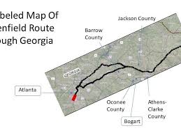 Beginning with the discovery of gold in the 1820's on what was then cherokee indian land, millions of dollars worth of raw gold was taken from the north georgia mountains. Selected High Speed Rail Line Skirts Oconee County Oconee Ga Patch