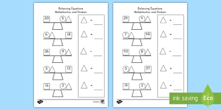 Aug 06, 2020 · balancing and stoichiometry worksheet and key : Balancing Multiplication And Division Equations Activity