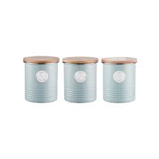 typhoon living 3 piece blue coffee, tea
