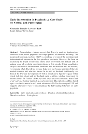 Impaired social functioning of phoenix. Pdf Early Intervention In Psychosis A Case Study On Normal And Pathological