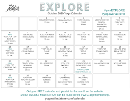 October 2019 Yoga Calendar Explore Yoga With Adriene