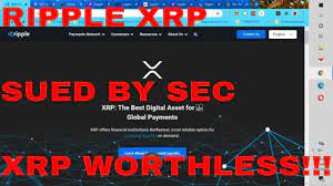 Xrp, a cryptocurrency tailored to work on the ripple network, is consistently listed among the top five cryptocurrencies by market capitalization. Ripple To Face Sec Suit Over Xrp Cryptocurrency Ripple Xrp News Today Is Xrp Worthless Youtube