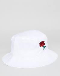 Adolescent Bucket Hat With Rose Embroidery Rose Embroidery Hats Bucket Hat