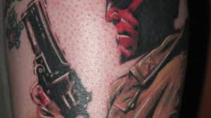 Hellboy returns to bprd from mexico and is walking through the hallways while his friend's name is engraved on wall. Majestic Ship Tattoos Tatring