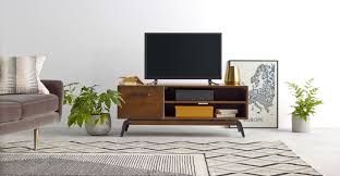 Lucien Meuble Tv Bois De Manguier Fonce Made Com En 2020 Mobilier De Salon Petit Meuble Decoration Autour De La Television