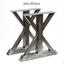 Ss510 Trestle Dining Table Legs 1 Pair Trestle Dining Tables Table Legs Steel Table Legs