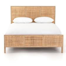 Queen platform bed frame white. Sydney Woven Cane Queen Platform Bed Rattan Bed Frame King Bed Frame Rattan Bed
