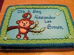 Monkey Boy Cake Decorating Community Cakes We Bake Baby Shower Cakes Baby Shower Cakes For Boys Baby Shower Sheet Cakes