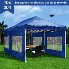 Yescom 10x20 Ez Pop Up Canopy Folding Wedding Party Tent Outdoor Navy Walmart Com In 2020 Canopy Outdoor Patio Canopy Gazebo