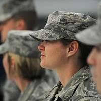 Chloee Daniels-Miller, a soldier with Headquarter and