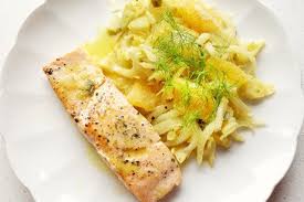 Lachsfilet An Fenchel Orangen Gemuse Rezept Rezepte Fenchel Lachsfilet