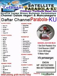 Saluran digital tv cirebon : Harga Paket Parabola Toko Hanna Parabola Cirebon