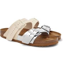 Birkenstock Arizona White Leather Rick Owens Birkenstock Arizona Two Tone Leather Sandals Off White Rickowens Shoes Birkenstock Leather Sandals Birkenstock Arizona
