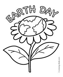 Free printable earth day coloring pages for kids. Https Coloring 4kids Com Earth Day Flower Coloring Pages For Kids Today Printable Free