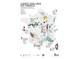 Printed Wine List Of French Wines And Wine Regions Standard Format 50x70cm Wall Poster On French Wine Wine Poster France Wine Prints