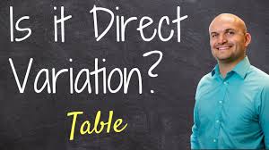 How To Determine If A Table Represents Direct Variation