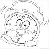 Here you can find portale bambini's set of hand drawn clock coloring pages: 1