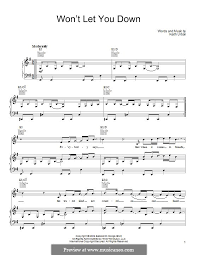 Won T Let You Down By K Urban Sheet Music On Musicaneo 4 m 09 slabel : for guitar with tab