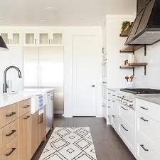 White oak kitchen buffet cabinet with white marble countertop and. Black Oak Shaker Kitchen Cabinets Design Ideas