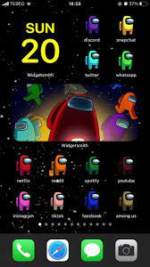 Among Us Ios 14 Actualizacion Iphone Wallpaper App Iphone Features Iphone Home Screen Layout