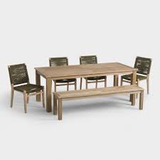Mahogany Wood Tavira Outdoor Dining Collection World Market