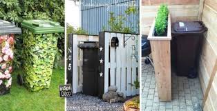 Dissimuler Les Poubelles Dans Son Jardin 20 Idees A Voir Absolument Cacher Les Poubelles Poubelle Exterieur Abris Poubelle