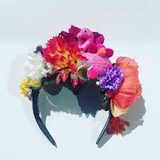 Flamingo Tropical Floral Flower Crown Festival Head Dress Hair Etsy Festival Flower Crown Flower Crown Headpiece Diy