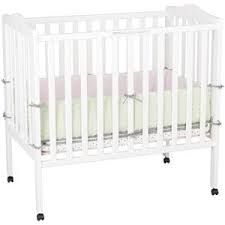 Delta Children Folding Portable Mini Crib With 1 5 Inch Mattress White Walmart Com Portable Crib Mini Crib Cribs