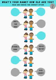 The worksheets below are useful for offline and classroom activities. Catalina S English Class 1st 2nd 3rd Grades How Old Are You