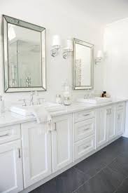 Black And White Vanity Ideas Neutrals A Pop Of Pink Win In This Blogger Home Hampton Style Bathrooms White Vanity Bathroom Bathroom Styling