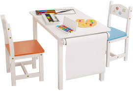 Great savings free delivery / collection on many items. Homfa Kinder Holztisch Und 2 Stuhle 3 In 1 Kindermobel Set Basteltisch Mit Zeichenpapierablage Fur Esszimmer Malen Lesen Spielzimmer Sicher Und Stabil Weiss Amazon De Kuche Haushalt