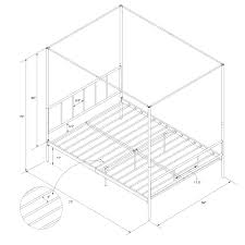 Check spelling or type a new query. Novogratz Marion Canopy Bed Queen Black Walmart Com Walmart Com