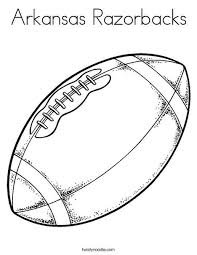 Arkansas Razorbacks Coloring Page Twisty Noodle Football Coloring Pages Football Clip Art Sports Coloring Pages