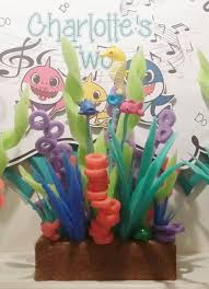 Baby Shark Party Dessert Table Centerpiece Baby Boy 1st Birthday Party Baby Shark Shark Birthday
