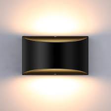 Lightess Modern Led Wall Sconce Dimmable Up Down Wall Lamp Black Bedroom Wall Sconces 12w Hallway In 2021 Black Wall Lamps Wall Mount Light Fixture Wall Mounted Light