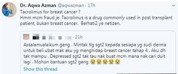 Nah, ketika pasien dalam stadium 1, kita bisa yakin bahwa kanker yang diderita belum mencapai tahap yang parah. Scammer Minta Derma Emak Kanser Payudara Tahap 4 Di Twitter Doktor Berjaya Kantoikan Isu Semasa Semasa Forum Cari Infonet