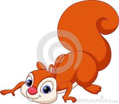 Cute Squirrel Cartoon With A White Background Cute Squirrel Squirrel Animal Mural