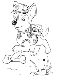 Paw patrol christmas coloring page chase with many gifts. Paw Patrol Coloring Coloring Library