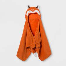 Can be used at the pool, beach and bathroom. Fox Hooded Bath Towel Wild Orange Pillowfort Target