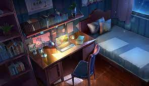 Anime bedroom by shinasty on deviantart. Hd Wallpaper Tears Sadness Room Mangaka Anime Guy Computer Cry Mood Wallpaper Flare
