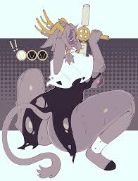 276455 - suggestive, artist:carpallove, sybil (pseudoregalia), fictional  species, jackalope, lagomorph, mammal, anthro, pseudoregalia, breasts,  butt, clothes, cuffs (clothes), female, looking back, nipples, nudity,  solo, solo female, squatting, sword ...