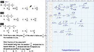 Soalan latihan unit 6 : Soalan Upsr Sebenar Math Pecahan Tahun 6 Youtube