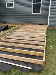 ground level deck framing outdoor makeover diy deck deck design