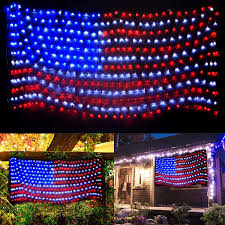 Looking for an american flag that's not only assembled in the usa but manufactured here, too? Buy American Flag String Lights Patriotic Waterproof Led Fairy Light Outdoor Lighted Usa Flag Net Of United States Hanging Ornaments For Independence Day July 4th National Day Memorial Day Online In Indonesia