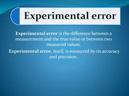 Image result for Experimental Error