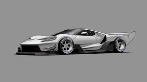 Ford Gt C Vgt Minimal Grey 4k Ford Gt C Vgt Minimal Grey 4k Wallpapers In 2021 Ford Gt Ford Minimalism