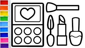 Slamat datang di blog paling bermanfaat sedunia. Cara Menggambar Dan Mewarnai Makeup Glitter Rainbow Makeup Tools Coloring And Drawing For Kids Youtube