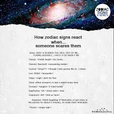Cancer men and women make excellent parents who are loving as well as strict at the same. How Zodiac Signs React When Someone Scares Them